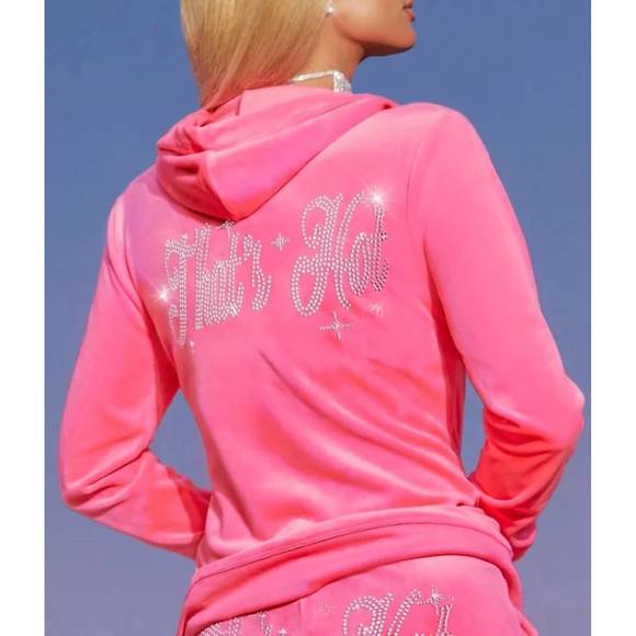 NEW PARIS HILTON sparkle that’s hot hoodie in candy kiss - Picture 2 of 3